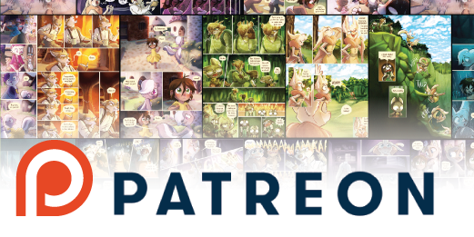 Patreon: a collage of comic pages from Tamberlane